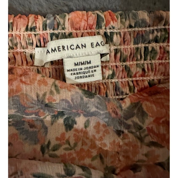 American Eagle Outfitters  Pink Floral Print Chiffon - Picture 4 of 5